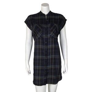 Holding Horses Anthropologie Cody Large Oversized Plaid Shirt Dress